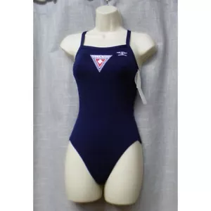 The Finals costume da bagno donna Endurotech elasticizzato con schienale a farfalla, blu navy, taglia 30/XXS - Foto 1 di 11