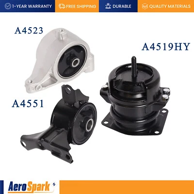 3pcs Motor Mounts Set fit 2003-2004 Honda Pilot 2001-2006 Acura MDX 3.5L - Image 1 of 4