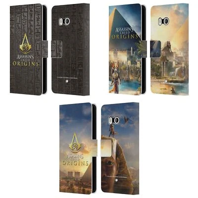 ASSASSIN'S CREED ORIGINS ARTE CLAVE CUERO LIBRO CARTERA FUNDA PARA TELÉFONOS HTC 1 Foto 1 de 4
