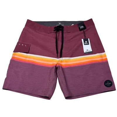 NWT Rip Curl Surf Revival Board Shorts Men 30 Burgundy Beach Boardwalk Lifeguard - Image 1 of 4
