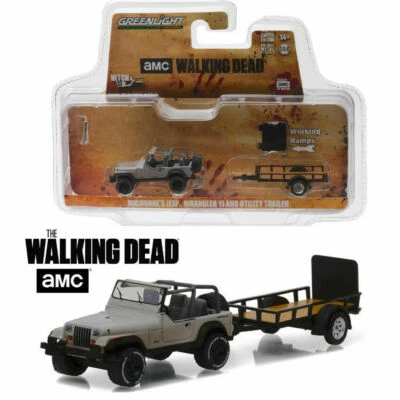 GREENLIGHT 1/64 THE WALKING DEAD MICHONNE'S JEEP WRANGLER YJ AND TRAILER 32080-B - Image 1 of 3