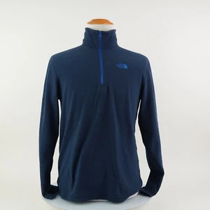 The North Face Quarter Zip Fleece Jacket Men’s Outdoor Pullover Blue Size S - Picture 1 of 24