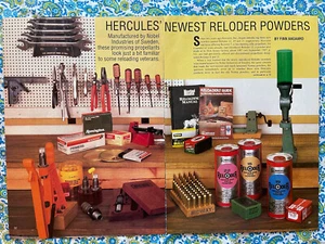 Polvere pubblicitaria Hercules Reloader stampa polvere munizioni polvere 1990 vintage - Foto 1 di 9