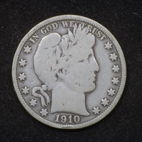 1910-P Barber Half Dollar - FULL RIMS on Obverse & Reverse!! - Nice Coin!! Cover