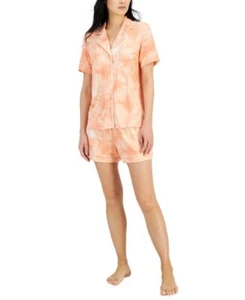 Alfani Damen Pyjama Set mit Kerbkragen & Shorts XXL - Pfirsich SW230161 - Bild 1 von 2