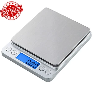 6-Units Digital Kitchen Food Scales, Blue LCD, Stainless Steel, Tare, Auto Off - Picture 1 of 14