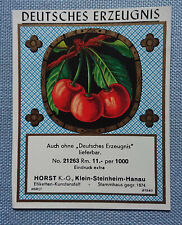 Old Saftetikett Musteretikett Fruchtsaftetikett Label Cherries