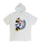90S Dead Stock Disney Official Minnie Vintage Hooded T-Shirt Short Sleeve Hoodie