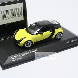 MINICHAMPS SMART ROADSTER COUPE SHINE YELLOW 400032120 - Picture 1 of 4