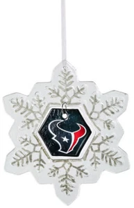 HOUSTON TEXANS VIDRIO COPO DE NIEVE ORNAMENTO 8" Team Sports America - Imagen 1 de 3