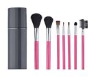 Global Choice 8 Piece Pink Ultimate Makeup Brush Set With Hard Travel Case - New