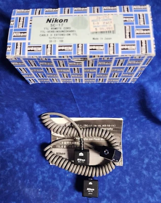 NIKON Off Camera FLASH Sync Cord SC-17 AS-15 Adapter AND SHOE CORD - Image 1 of 4