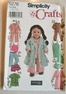 Patrón Simplicity Craft #5276 Muñeca 18" Camisón Ropa de dormir Bata Heigl - Imagen 1 de 7