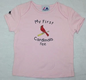 NEW Girls Infant Toddler MAJESTIC St Louis CARDINALS Pink My First Cardinals Tee - Picture 1 of 1