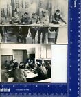 WW Vintage  Photo military soldiers kitchen dining room nature lunch dinner