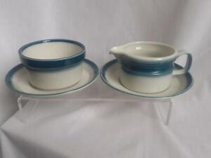 Wedgwood Blue Pacific  Milk / Creamer and Sugar Bowl