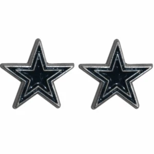 Dallas Cowboys Logo Stud Earrings (NFL Football Jewelry) - Picture 1 of 3