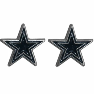 Aretes con logotipo de Dallas Cowboys (joyas de fútbol americano de la NFL) Foto 1 de 3