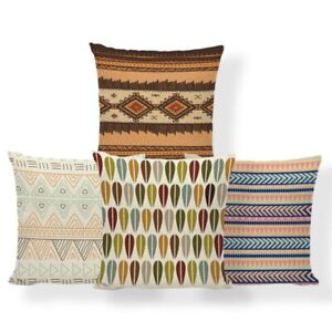Tribal Patterns Aztec Cushion Cover Geometry Ikat Arrow Pillow Case Vintage