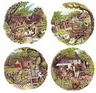 Country Farm Animal Scene  4 pcs  Select-A-Size Waterslide Ceramic Decals