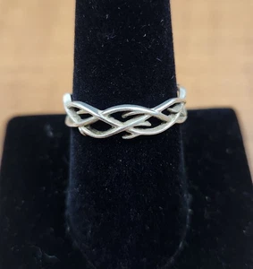 Waldeck Johnson 925 Sterling Silver 'Crown Of Thorns' Ring Size 8.5-9 - Picture 1 of 5