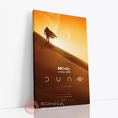 Arte de pared del desierto Dune It Begins impresión en lienzo enmarcado para sala de estar Foto 1 de 4