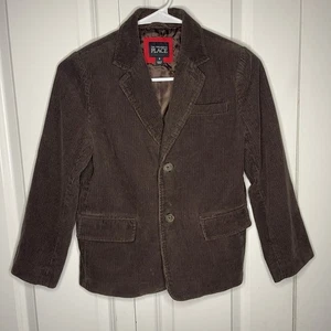 The Children's Place Size 8 Brown Corduroy Blazer Boys Kids Youth Cotton EUC - Picture 1 of 15
