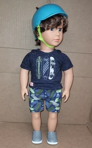 Our Generation Theodore Boy Skateboarder Doll 18" Sleepy Eyes by Battat - Picture 1 of 3