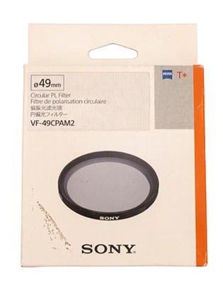 New SONY 49mm Circular Polarizer Filter VF-49CPAM2 Carl Zeiss - Image 1 of 4