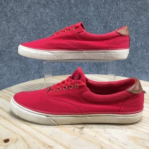 Polo Ralph Lauren Shoes Mens 11D Thornton II Sneakers Red Lace Up Low Top Casual - Picture 1 of 19