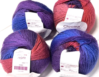 GALENTINE  100gr Skein 396yd Knit Picks CHROMA FINGERING SW Merino Wool+Ny YARN - Image 1 of 4