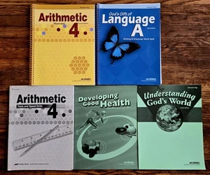 Abeka Book Lot Teacher Books 4th Grade 4 Arithmetic Language Answer Key FB578 - Picture 1 of 6