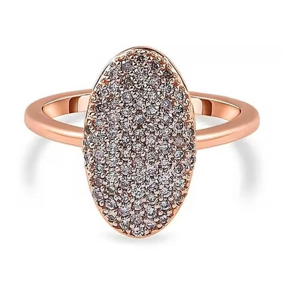 9K Rose Gold 0.5 Ct. Pink Diamond Cluster Ring SGL Certified - Image 1 of 4