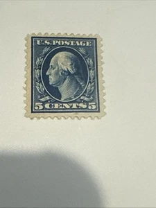 1917-BRIEFMARKE-#504-5 CENT-WASHINGTON-POSTFRISCH-GUMMI-SCHARNIER - Bild 1 von 3