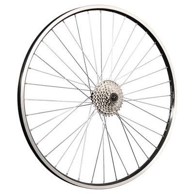 Laufrad 28 Zoll Hinterrad Hohlkammerfelge geöst 8 fach Shimano Zahnkranz schwarz - Bild 1 von 4