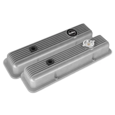 Holley 241-134 Muscle Series Valve Covers, SBC, Natural Finish - Image 1 of 4