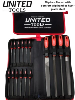 Engineers Hand/Needle File Tool Set with Black Canvas Carrying Case 16 Pc Torx - Image 1 of 2