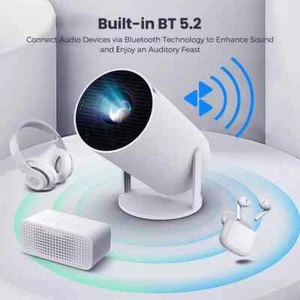 4K Mini LED Projector 10000 Lumen 5G WiFi Bluetooth Android HDMI Home Theater AU - Picture 1 of 12