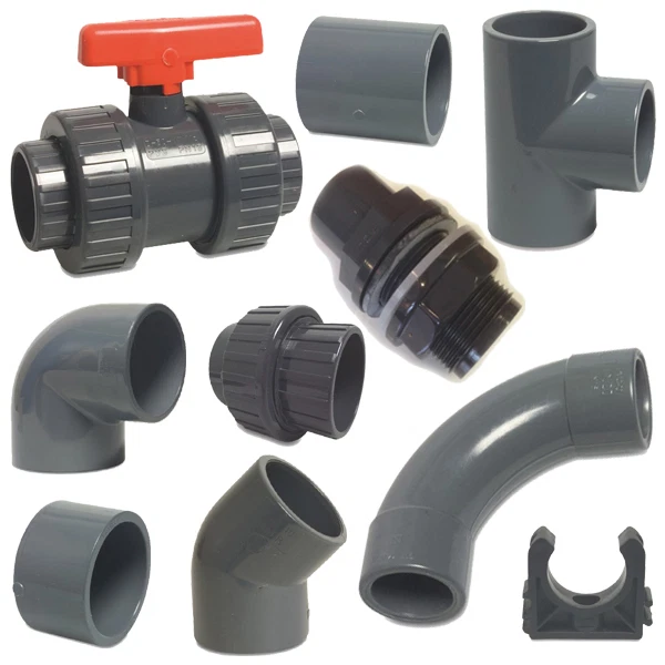 PVC Metric Solvent Weld Pressure Pipe Fittings 20mm To 50mm For Marine Aquariums