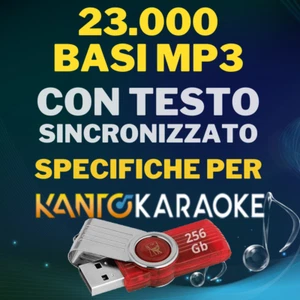 PENDRIVE 256 GB BASI MP3 CON TESTO per KANTO KARAOKE PLAYER AGGIORNATISSIME 2025 - Imagen 1 de 1