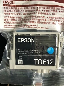 Cartouche Epson Original T0612 Cyan Sans Emballage. Neuf - Picture 1 of 2