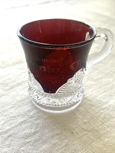 Antique 1900's Red Ruby Glass Toronto Canada - Picture 1 of 2
