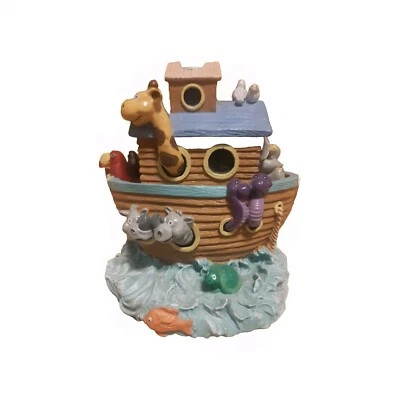 Lambs & Ivy Noah's Ark Nursery Lamp 9" Tall.  No Shade Tested Works As Shown - Image 1 of 4