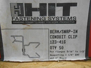 HIT FASTENING 123-416 1 1/4" CONDUIT TO 5/16"TO 1/2" BEAM CADDY B-LINE - Picture 1 of 1