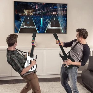 Wireless Gitarre für Wii, kompatibel mit Guitar Hero, Clone Hero und Rock Band - Bild 1 von 7
