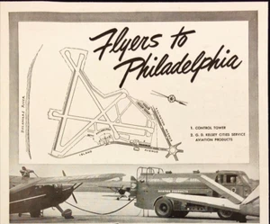 1949 Cities Service Aviation SW Philadelphia Intl Airport Vintage Print Ad - Bild 1 von 7