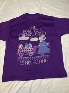 Vintage Single Stitch Panda Bear Friends Graphic Print Short Sleeve T Shirt XL - Picture 1 of 4