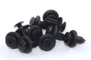 10x Yamaha Honda Suzuki BMW Triumph Carenado Negro Plástico Expansión Clips - Imagen 1 de 6