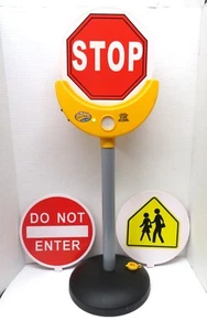 See 'n Speak Ride-bys 26" Interactive Road Signs for Kids- 3 Languages- 3 SIGNS - Picture 1 of 9