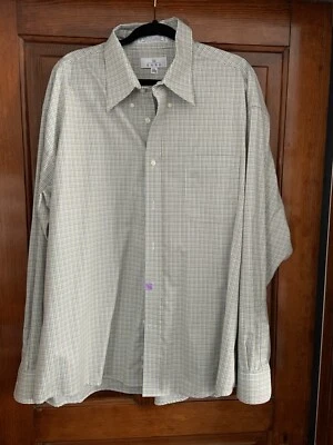 Enro Camisa Hombre Abotonada 100% Algodón XXL TTG Azul/Verde Mangas 34-35 Foto 1 de 4
